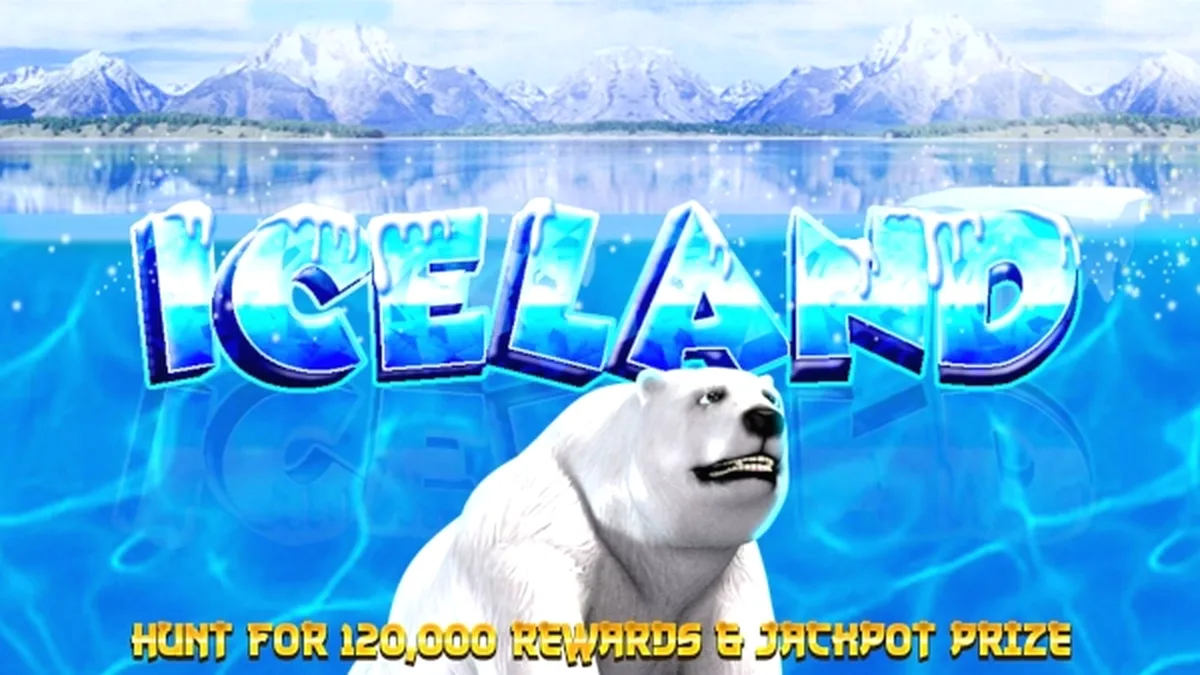 Tampilan visual slot Iceland bertema musim dingin dengan elemen es dan desain modern.